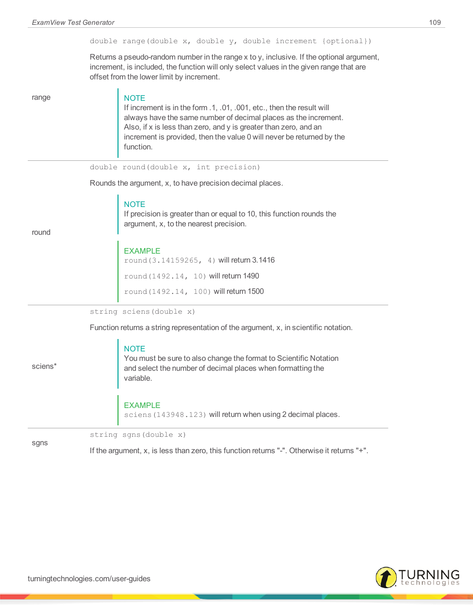 Turning Technologies ExamView User Manual | Page 109 / 190