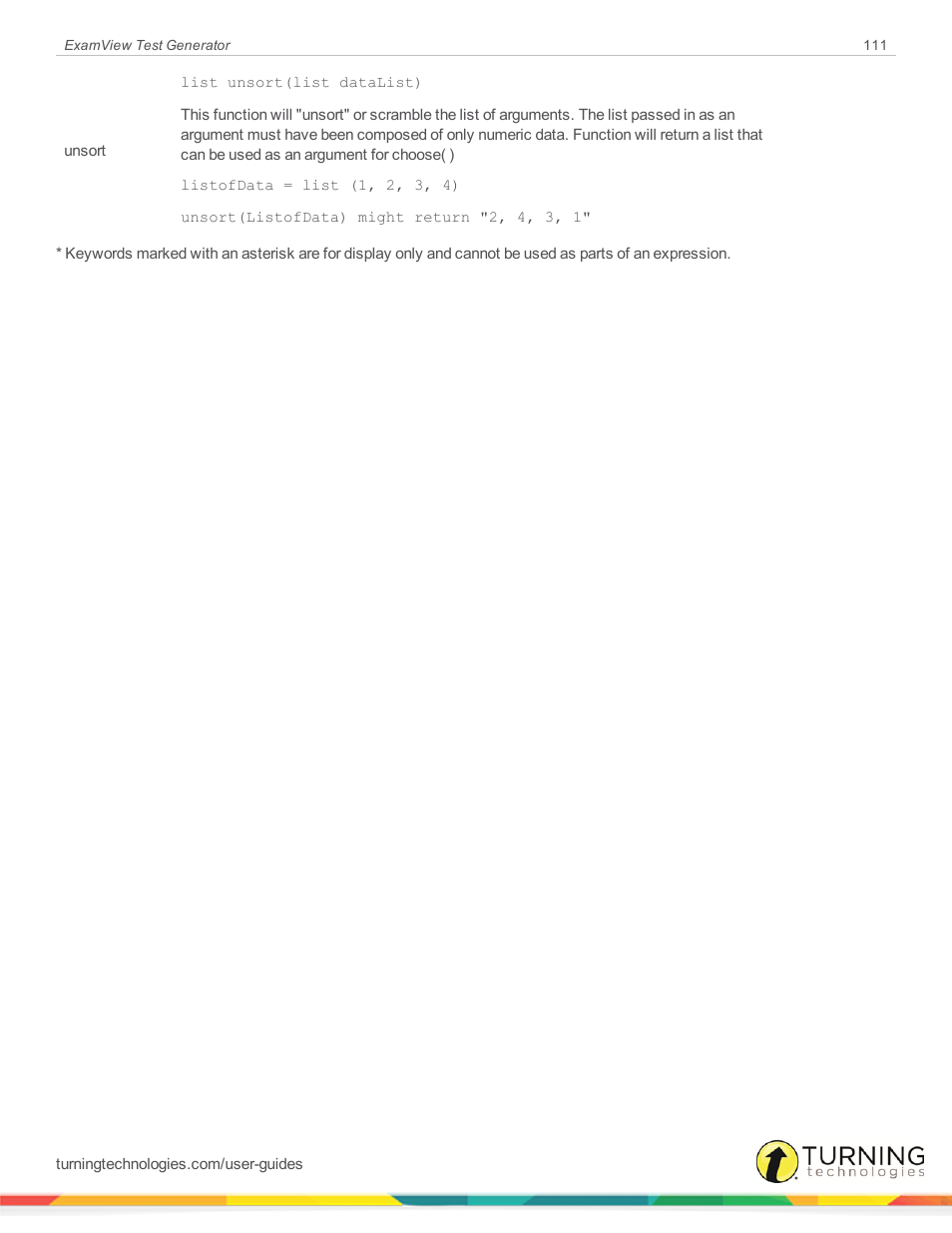 Turning Technologies ExamView User Manual | Page 111 / 190