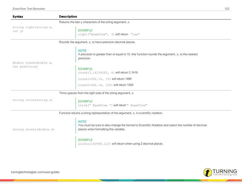 Turning Technologies ExamView User Manual | Page 122 / 190