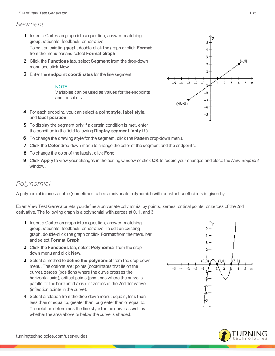 Segment, Polynomial | Turning Technologies ExamView User Manual | Page 135 / 190