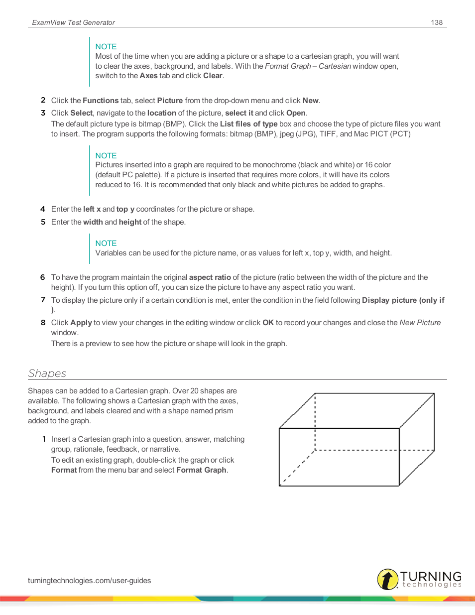 Shapes | Turning Technologies ExamView User Manual | Page 138 / 190