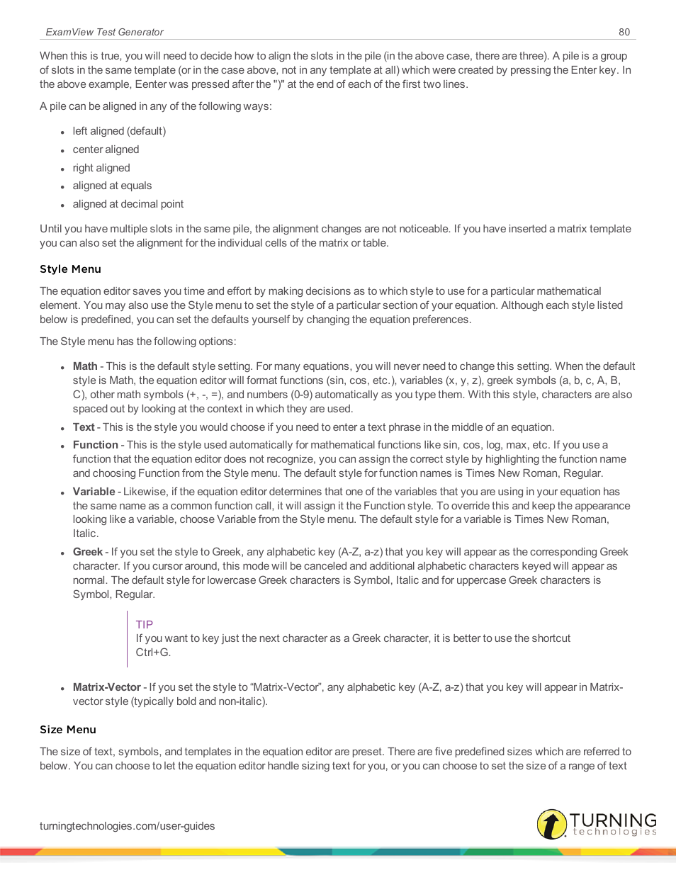 Turning Technologies ExamView User Manual | Page 80 / 190