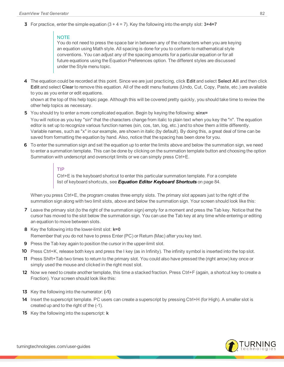 Turning Technologies ExamView User Manual | Page 82 / 190