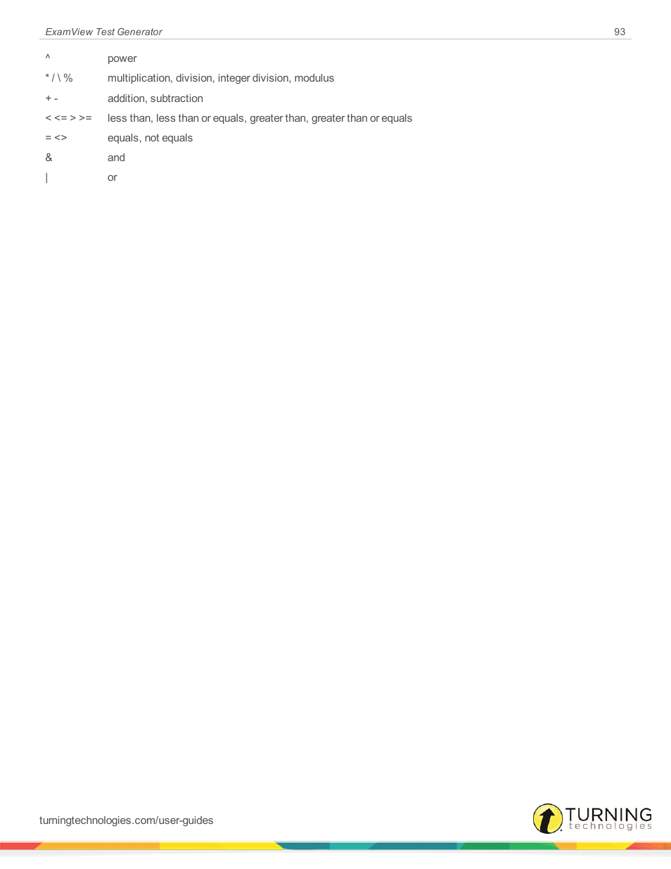 Turning Technologies ExamView User Manual | Page 93 / 190