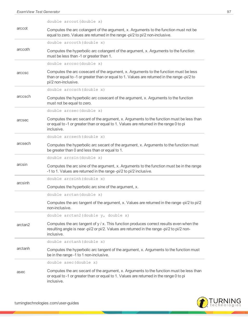 Turning Technologies ExamView User Manual | Page 97 / 190