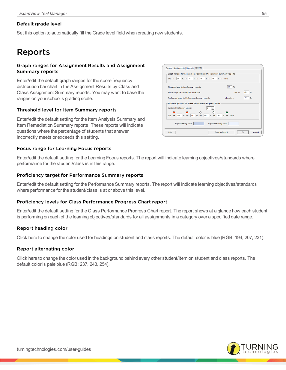 Reports | Turning Technologies ExamView User Manual | Page 55 / 58