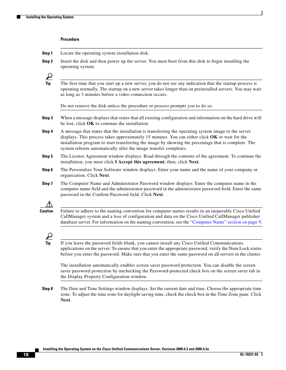 Cisco Cisco Unified Communications Server 2000.4.3a User Manual | Page 18 / 38