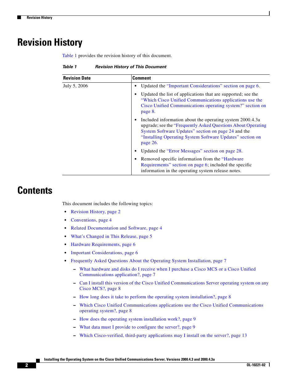 Cisco Cisco Unified Communications Server 2000.4.3a User Manual | Page 2 / 38