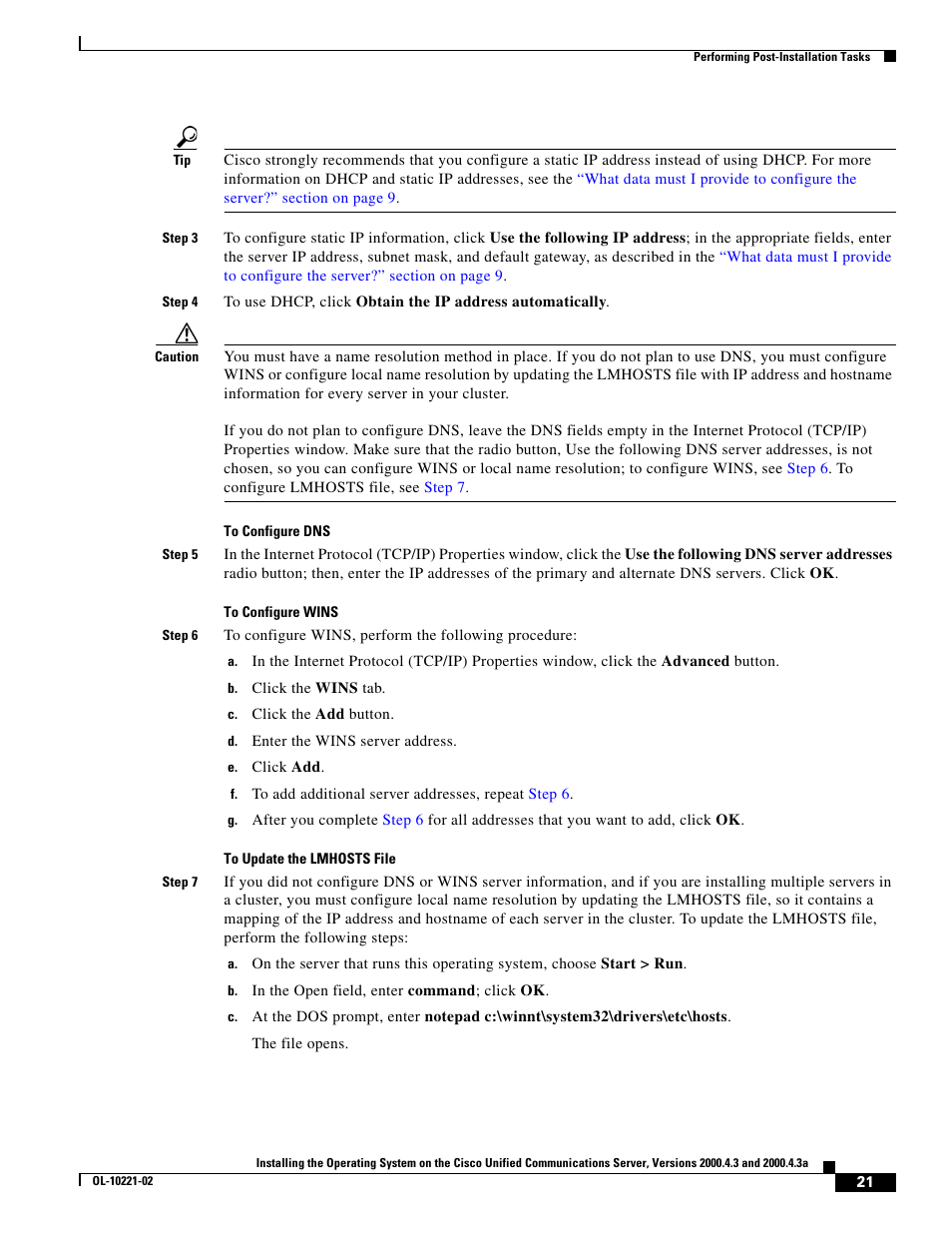 Cisco Cisco Unified Communications Server 2000.4.3a User Manual | Page 21 / 38