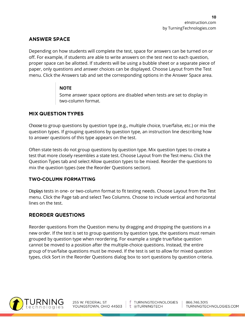 Turning Technologies ExamView User Manual | Page 10 / 16