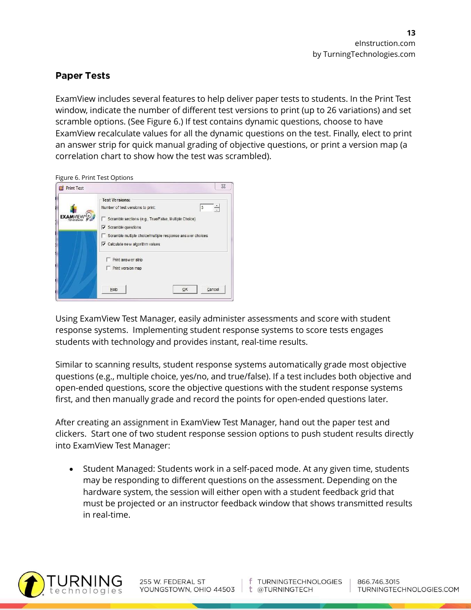 Turning Technologies ExamView User Manual | Page 13 / 16