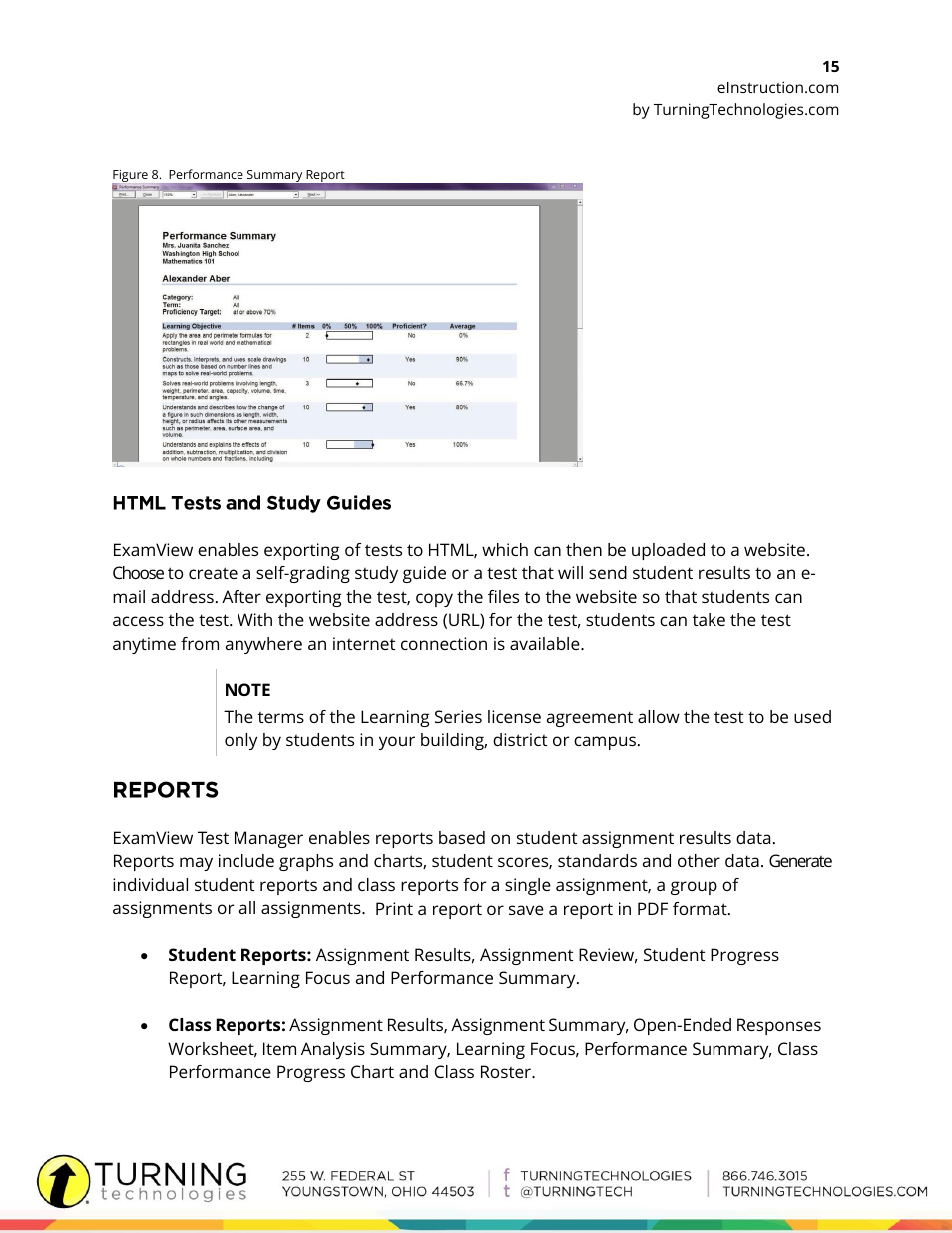 Turning Technologies ExamView User Manual | Page 15 / 16