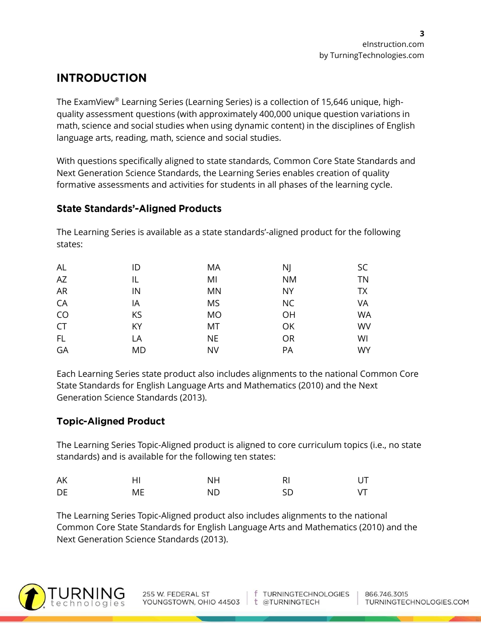Turning Technologies ExamView User Manual | Page 3 / 16