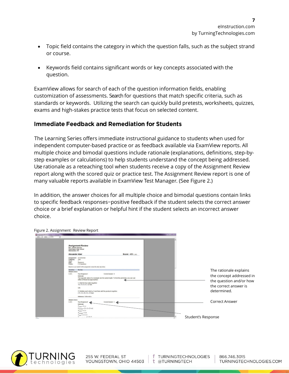 Turning Technologies ExamView User Manual | Page 7 / 16