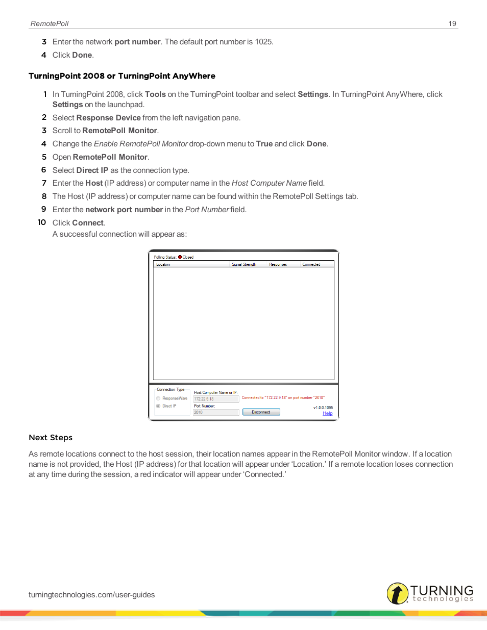 Turning Technologies RemotePoll User Manual | Page 19 / 20