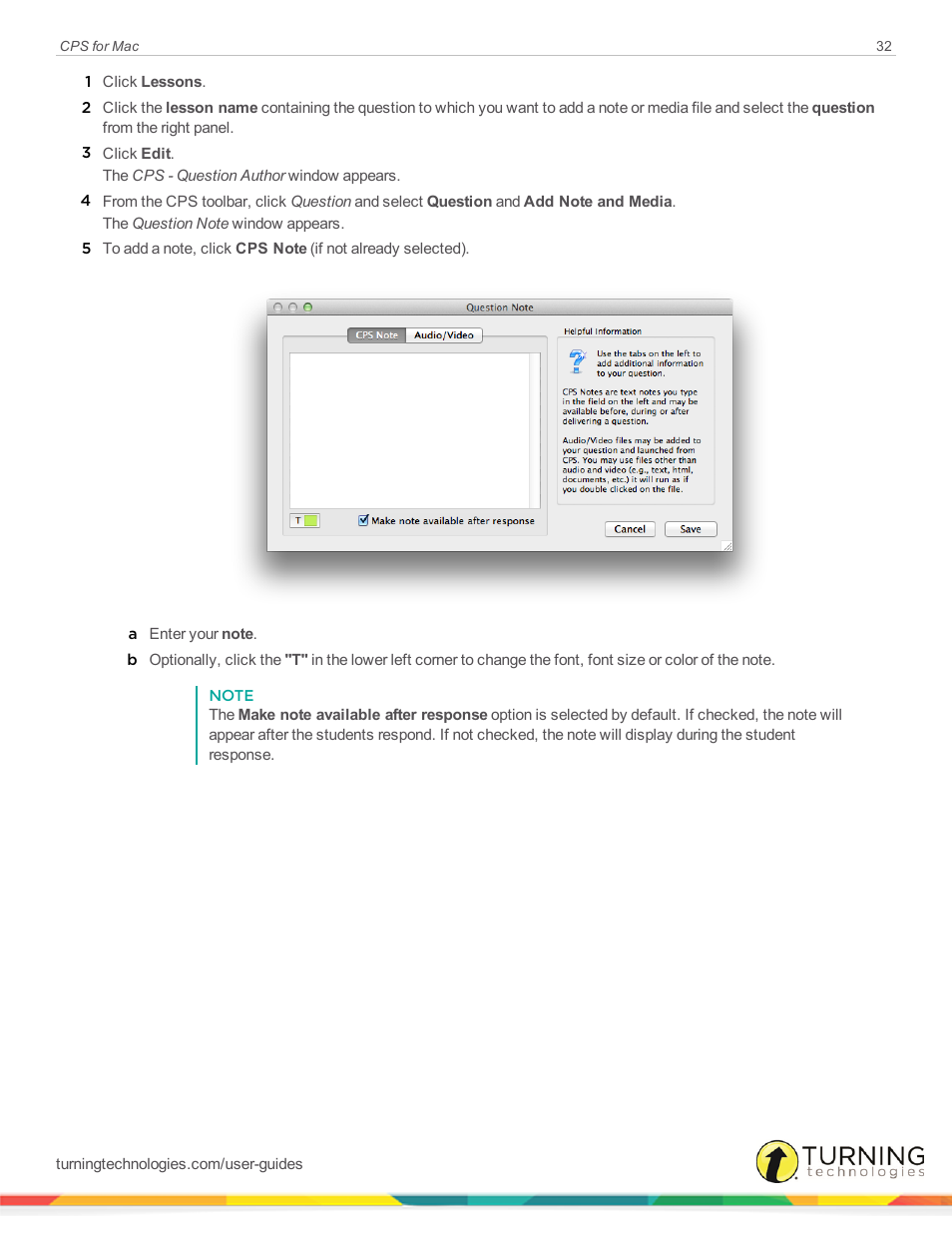 Turning Technologies CPS User Manual | Page 32 / 79