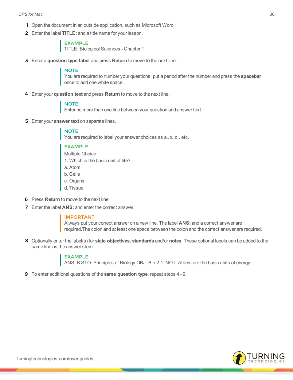 Turning Technologies CPS User Manual | Page 36 / 79