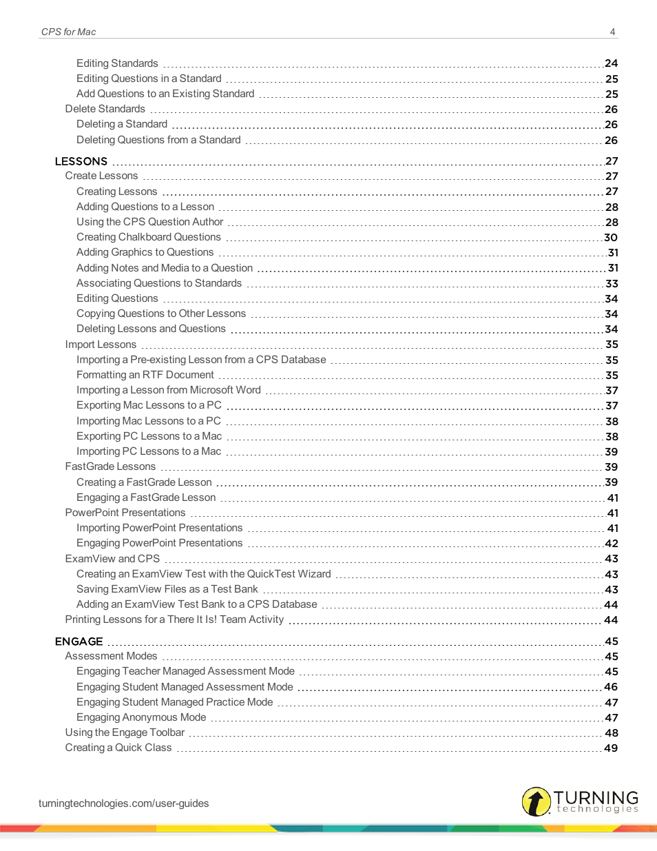 Turning Technologies CPS User Manual | Page 4 / 79