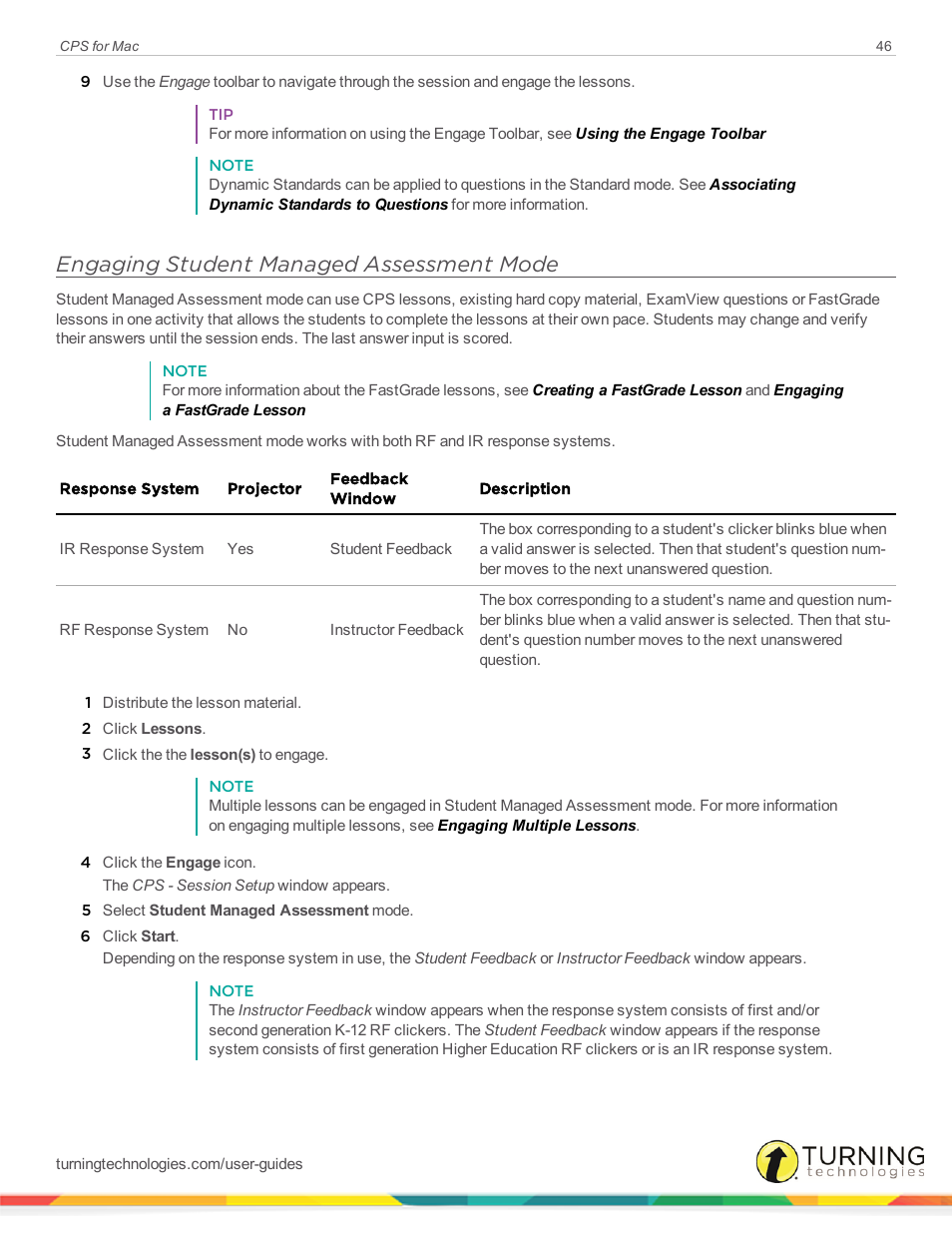 Engaging student managed assessment mode | Turning Technologies CPS User Manual | Page 46 / 79