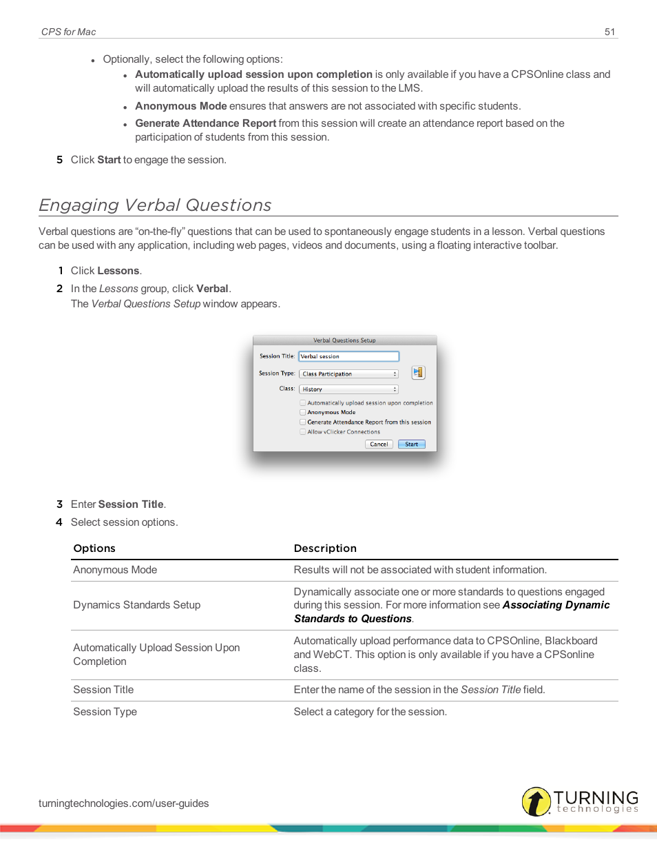 Engaging verbal questions | Turning Technologies CPS User Manual | Page 51 / 79