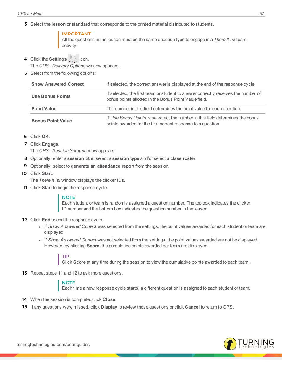 Turning Technologies CPS User Manual | Page 57 / 79