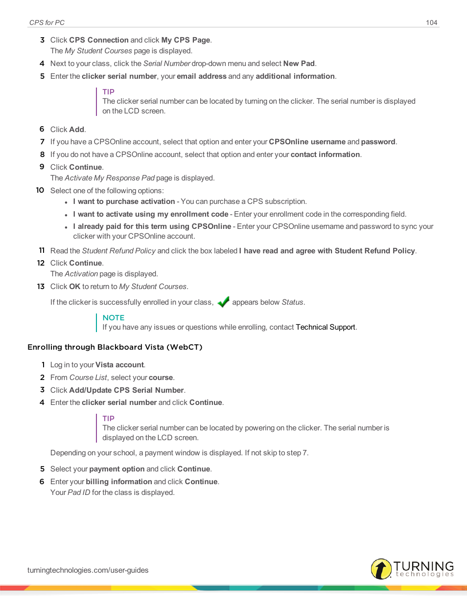 Turning Technologies CPS User Manual | Page 104 / 106