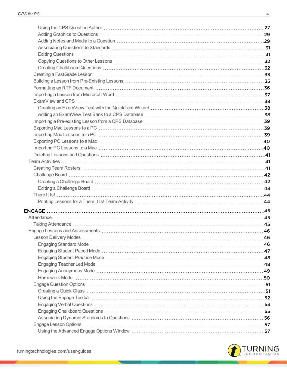 Turning Technologies CPS User Manual | Page 4 / 106