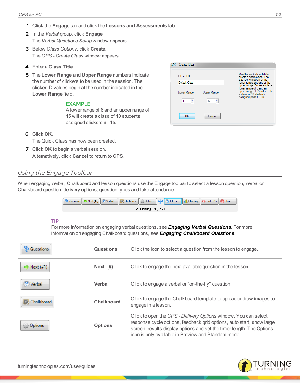 Using the engage toolbar | Turning Technologies CPS User Manual | Page 52 / 106
