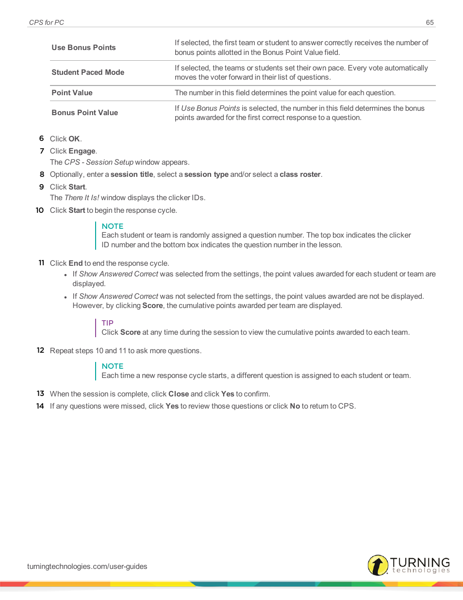 Turning Technologies CPS User Manual | Page 65 / 106