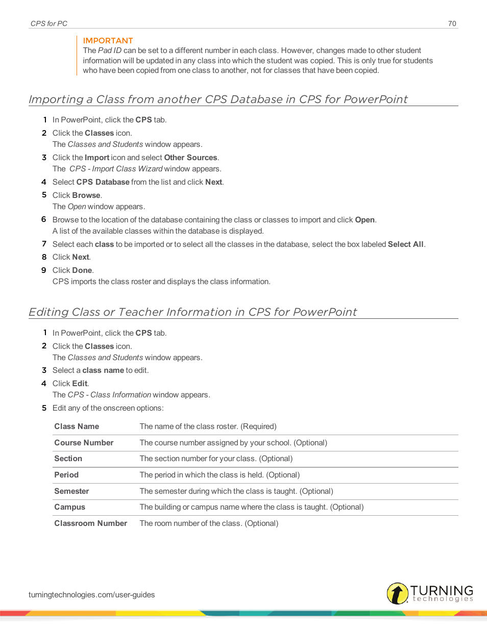 Turning Technologies CPS User Manual | Page 70 / 106