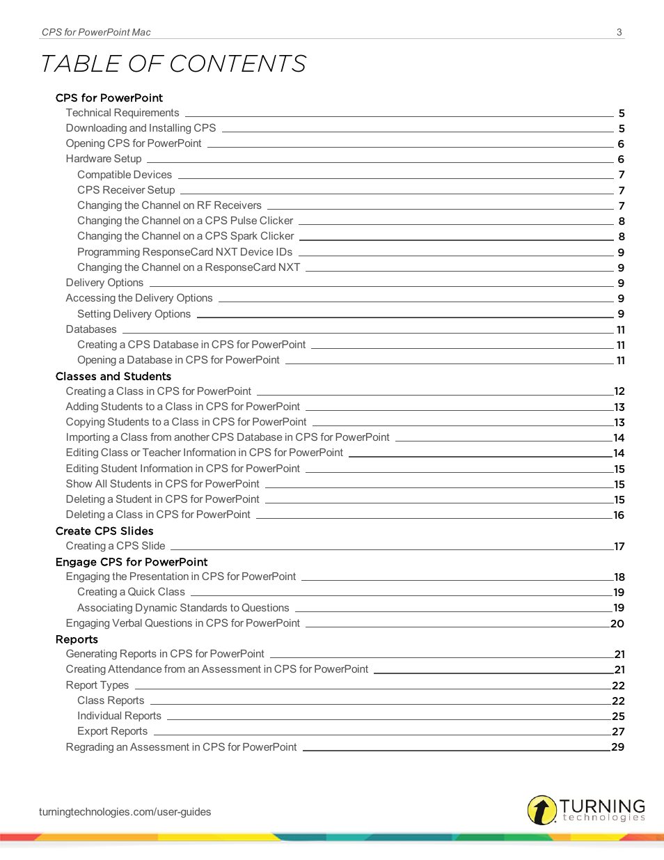 Turning Technologies CPS User Manual | Page 3 / 31