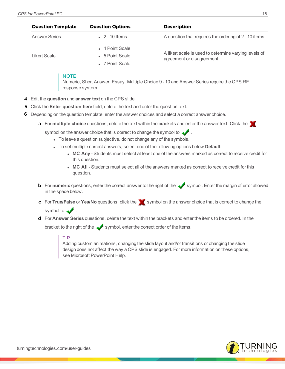 Turning Technologies CPS User Manual | Page 18 / 35