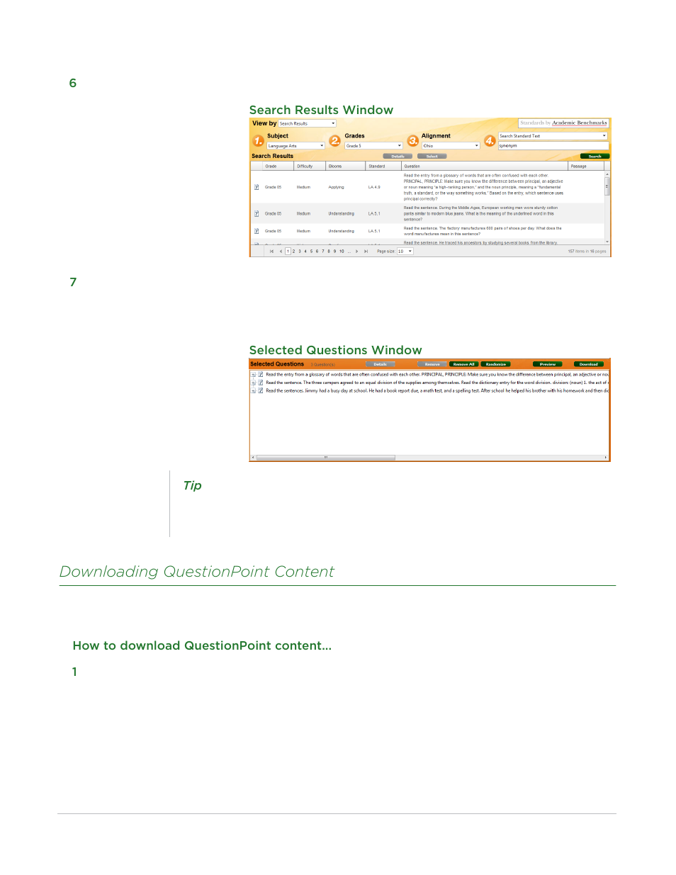 Downloading questionpoint content | Turning Technologies QuestionPoint User Manual | Page 12 / 19