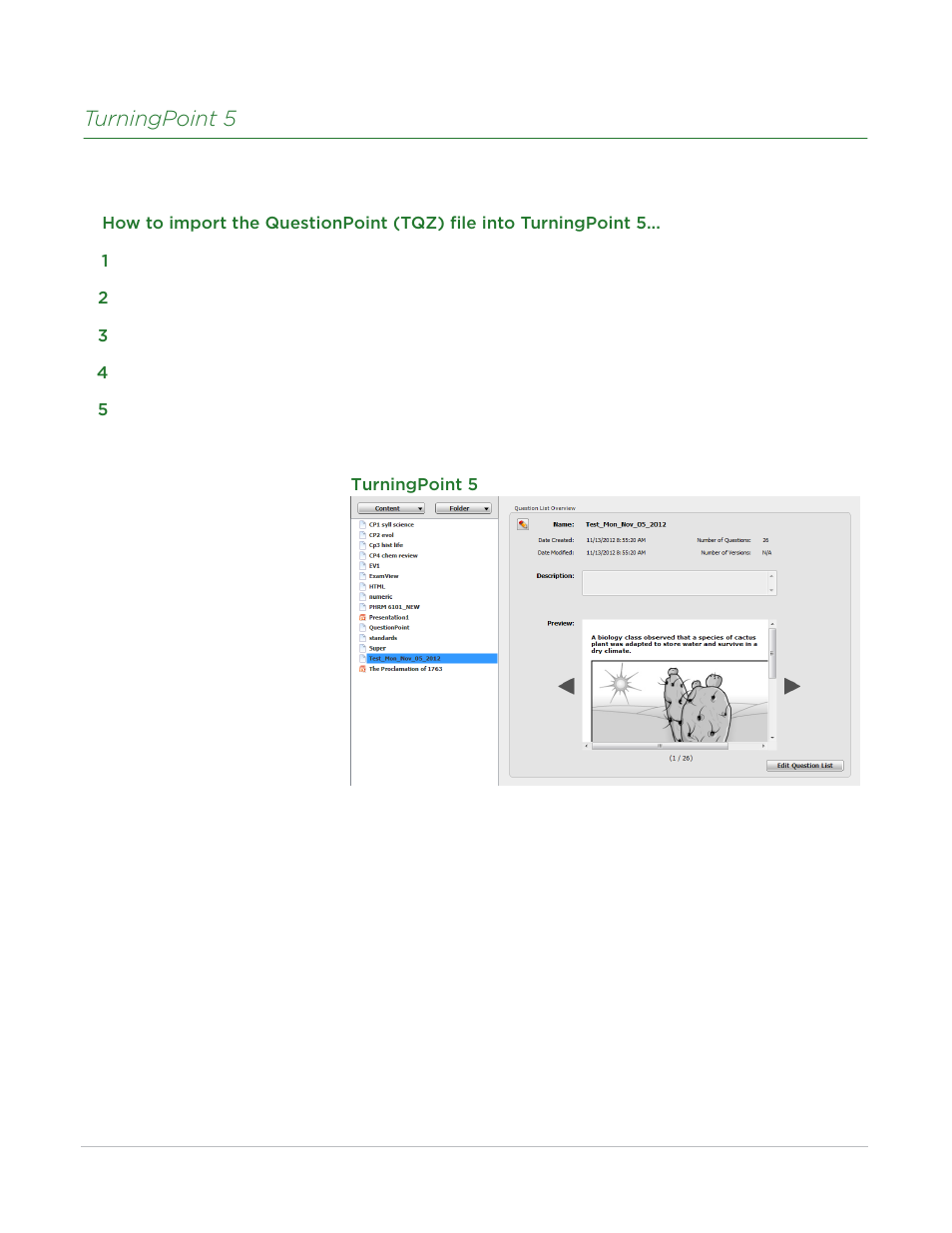 Turningpoint 5 | Turning Technologies QuestionPoint User Manual | Page 15 / 19