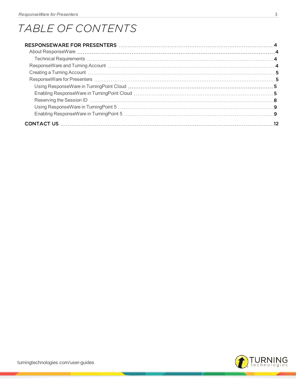 Turning Technologies ResponseWare User Manual | Page 3 / 12