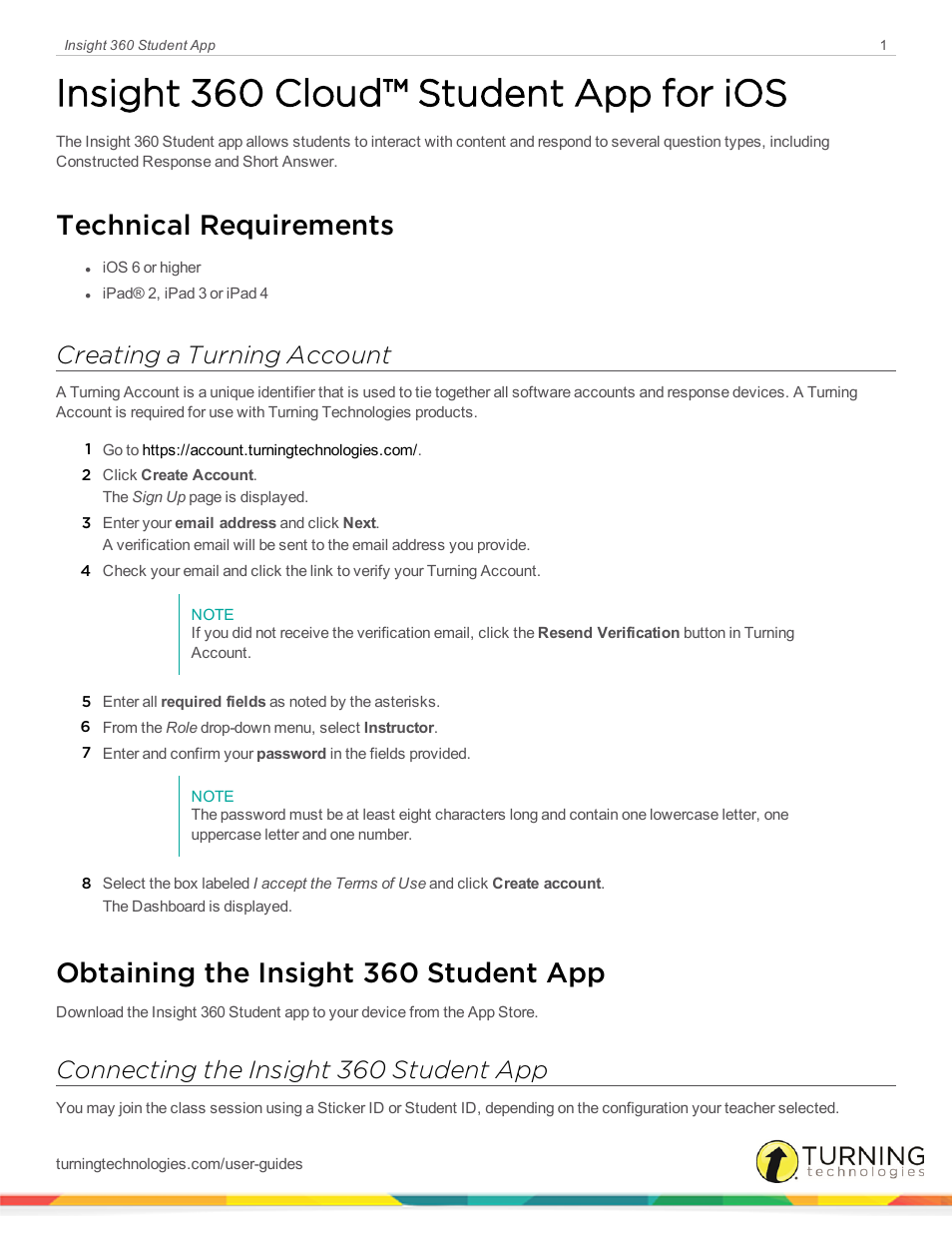 Turning Technologies iOS Student App User Manual | 9 pages