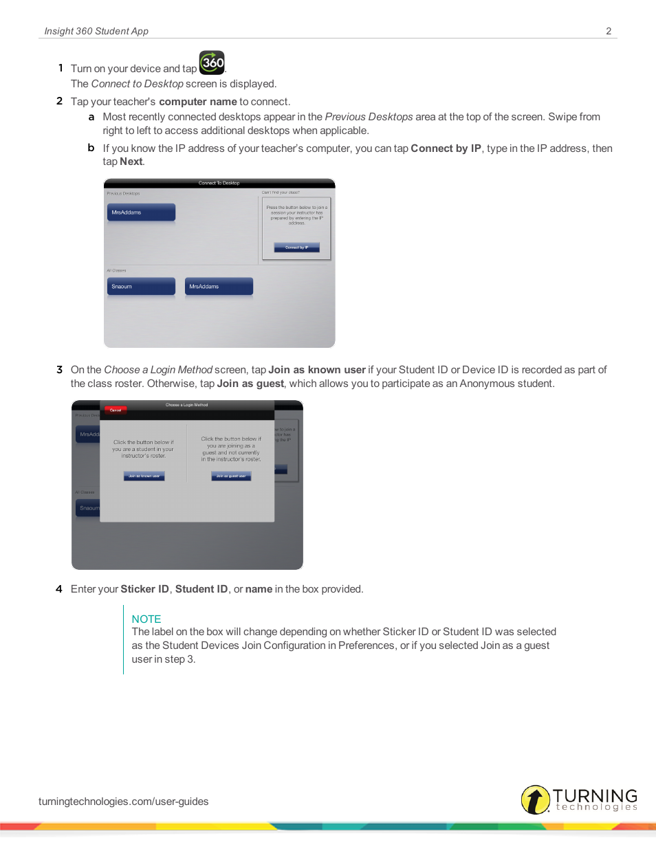 Turning Technologies iOS Student App User Manual | Page 2 / 9