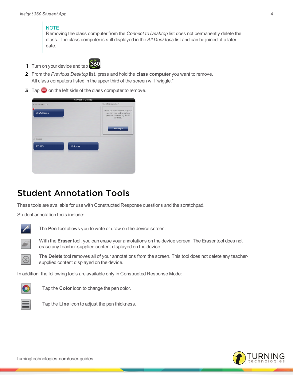 Student annotation tools | Turning Technologies iOS Student App User Manual | Page 4 / 9