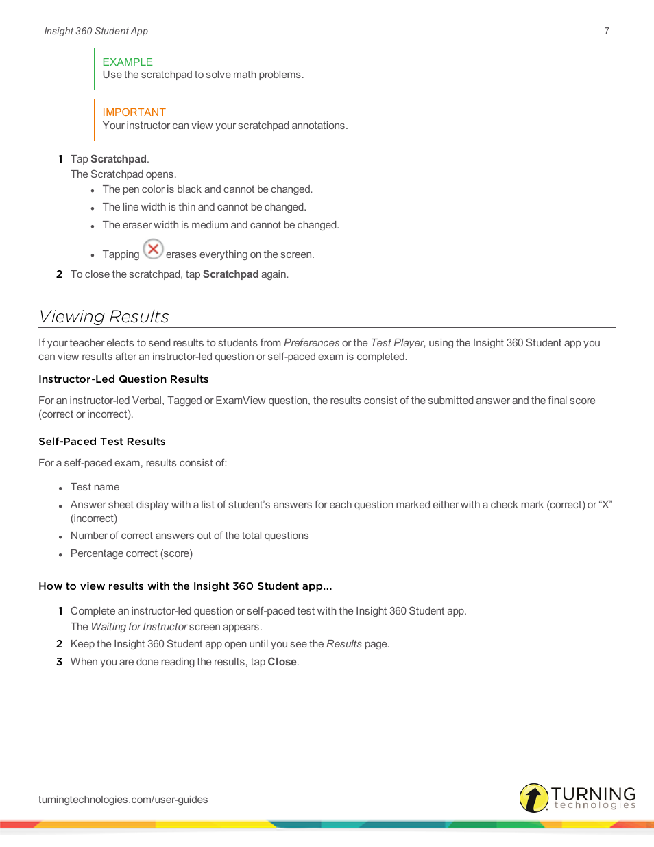 Viewing results | Turning Technologies iOS Student App User Manual | Page 7 / 9