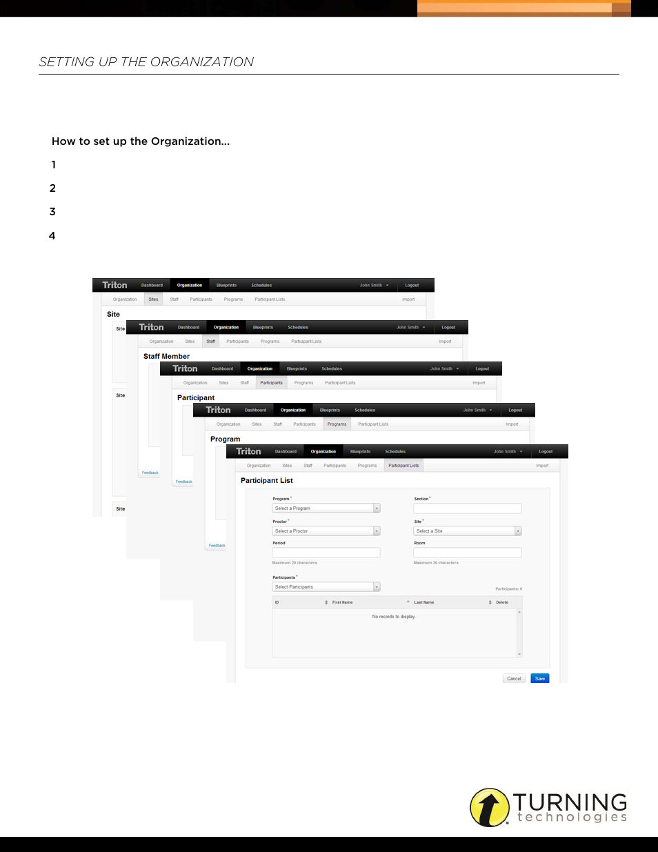 Setting up the organization | Turning Technologies Triton Organization Manager User Manual | Page 2 / 4