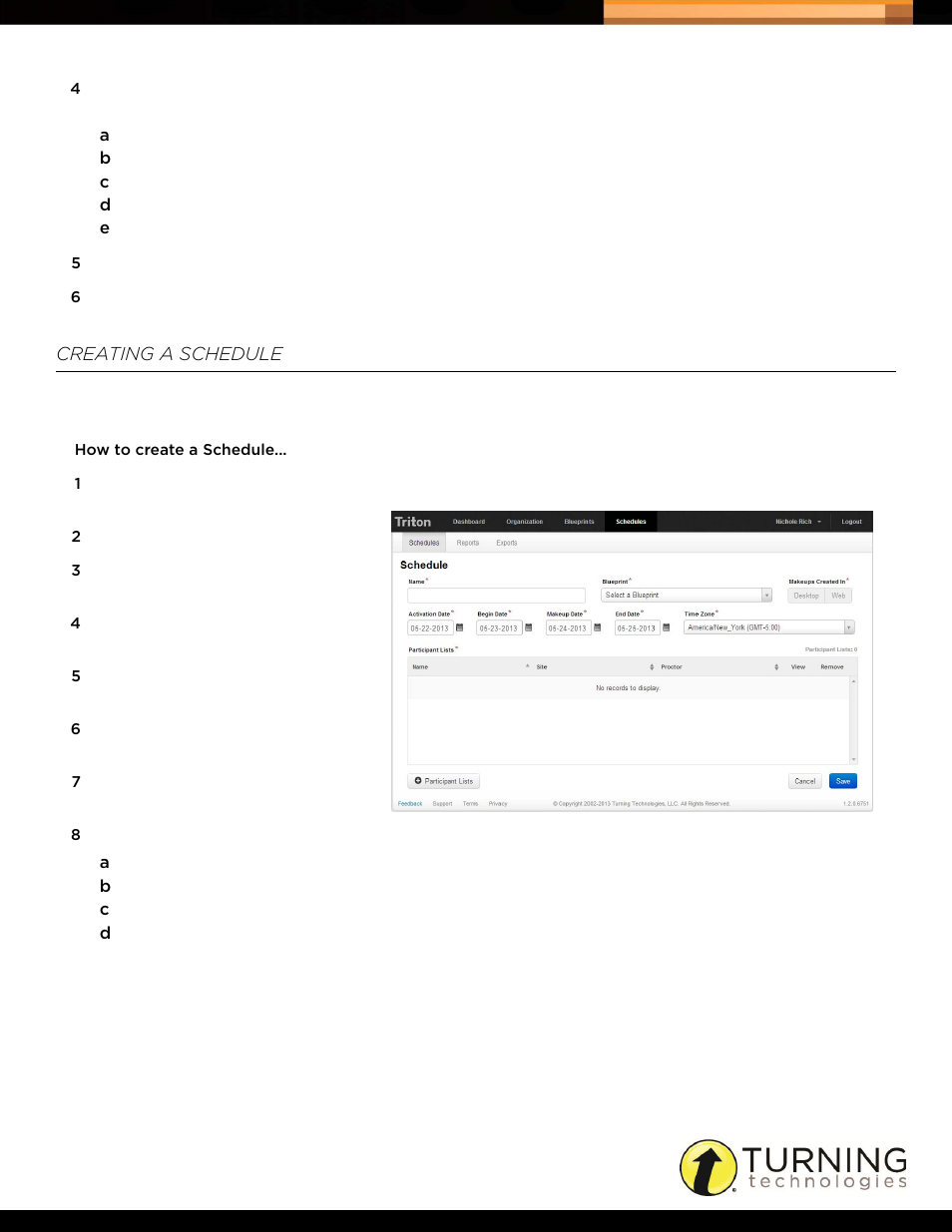 Creating a schedule | Turning Technologies Triton Organization Manager User Manual | Page 4 / 4