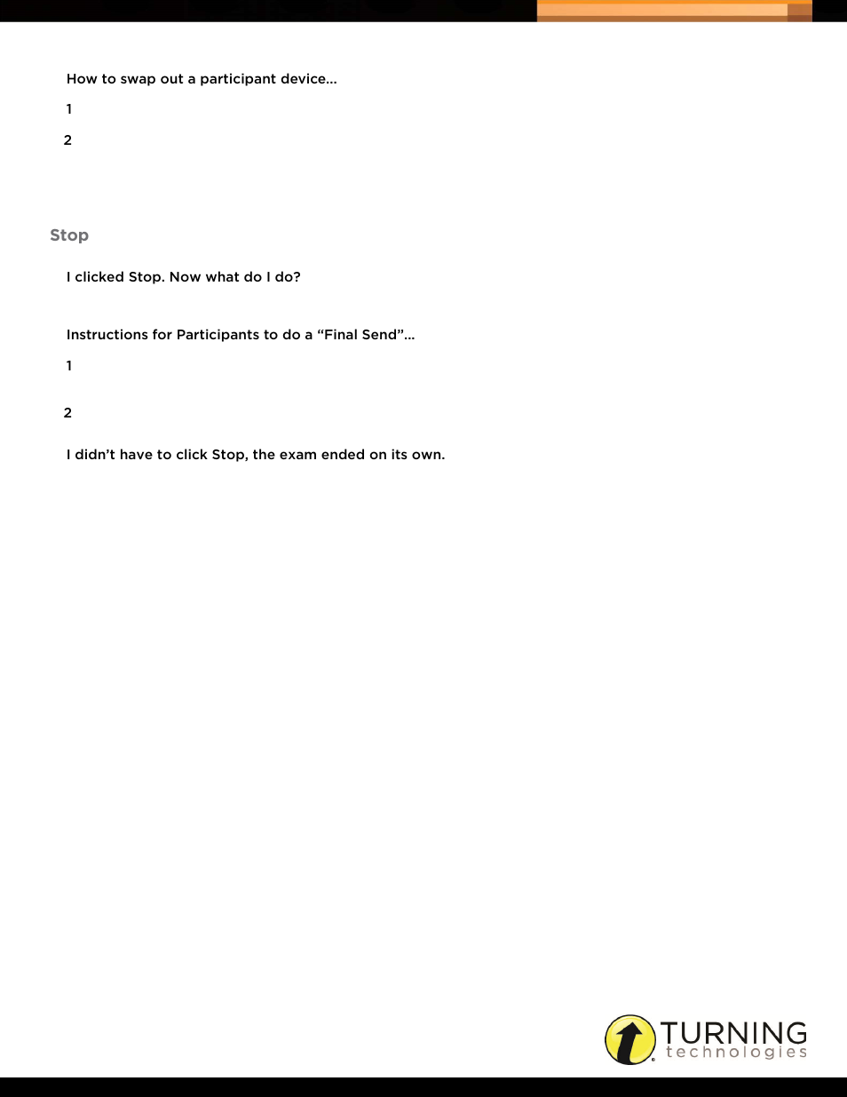 Stop | Turning Technologies Triton Proctor User Manual | Page 4 / 4