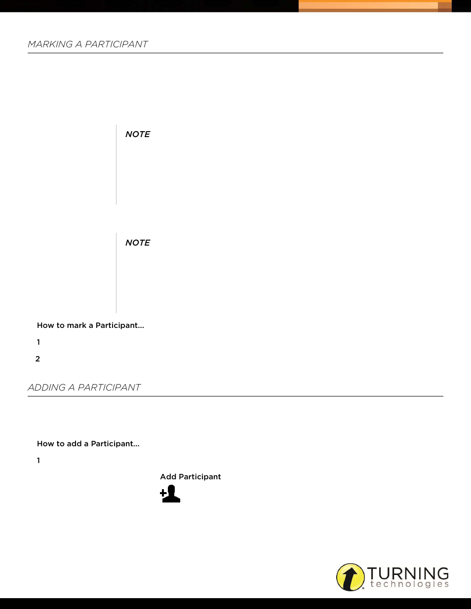 Marking a participant, Adding a participant, Marking a participant adding a participant | Turning Technologies Triton Proctor Application User Manual | Page 13 / 30