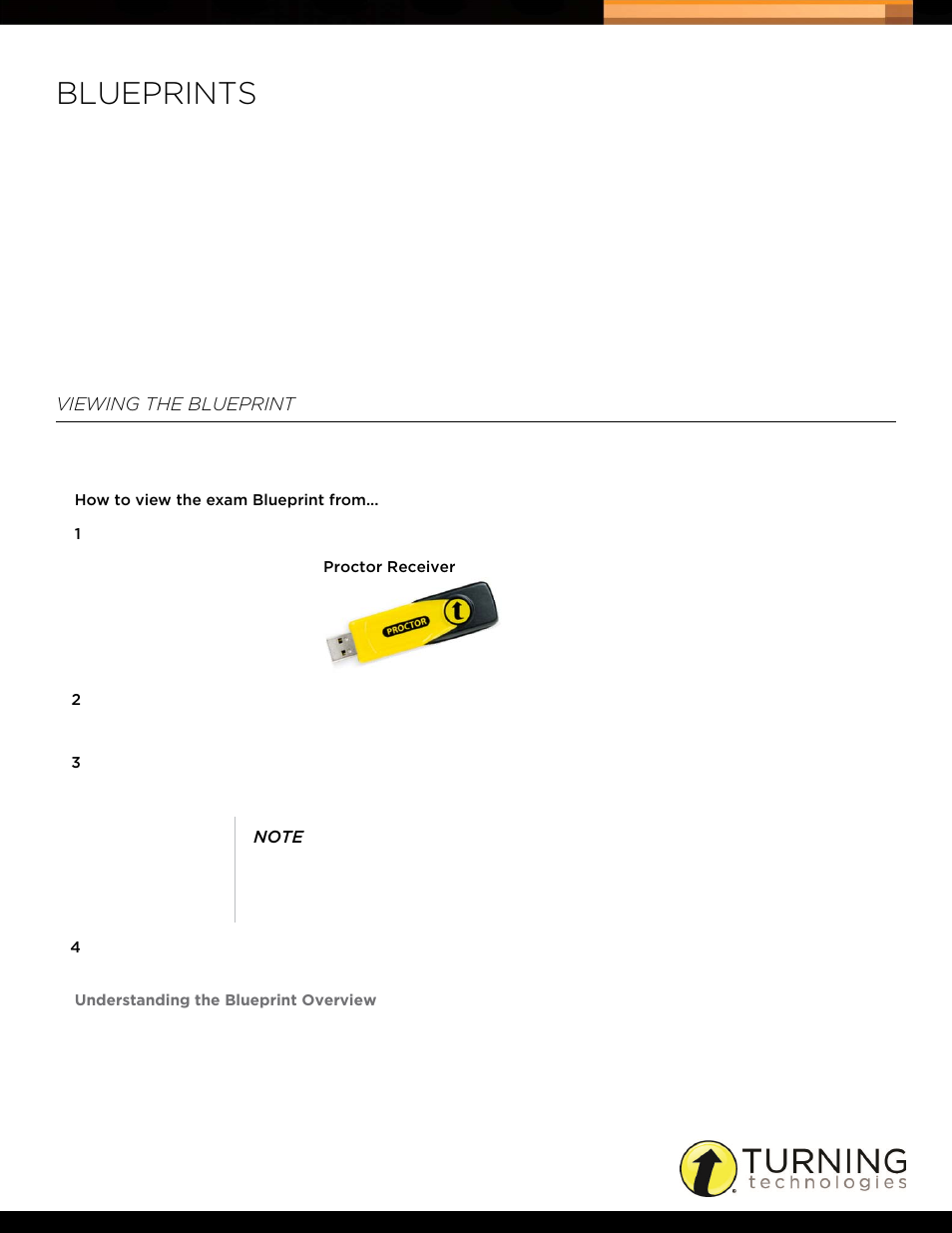 Blueprints, Viewing the blueprint, Understanding the blueprint overview | Turning Technologies Triton Proctor Application User Manual | Page 17 / 30