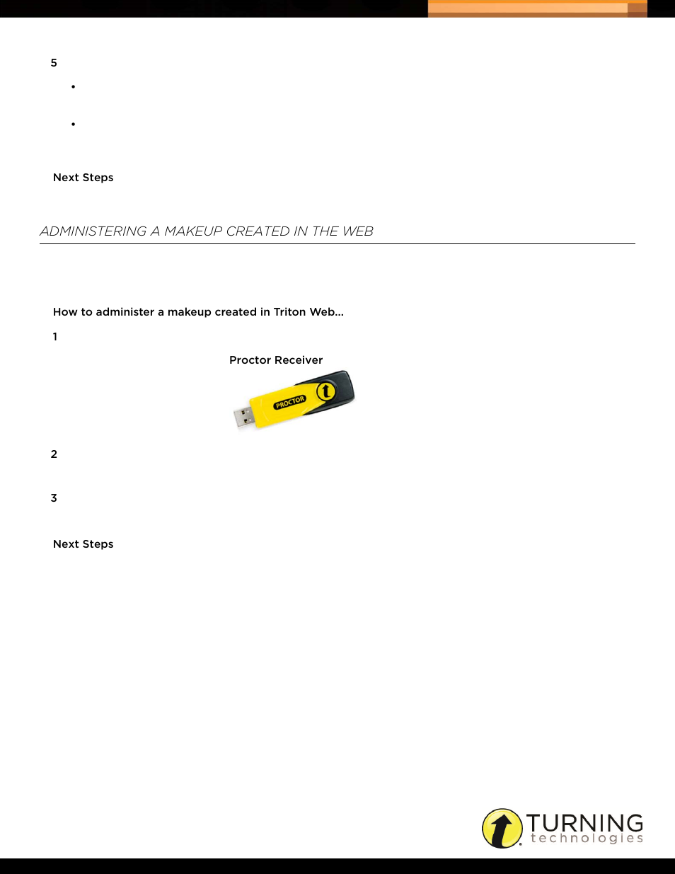 Administering a makeup created in the web | Turning Technologies Triton Proctor Application User Manual | Page 22 / 30