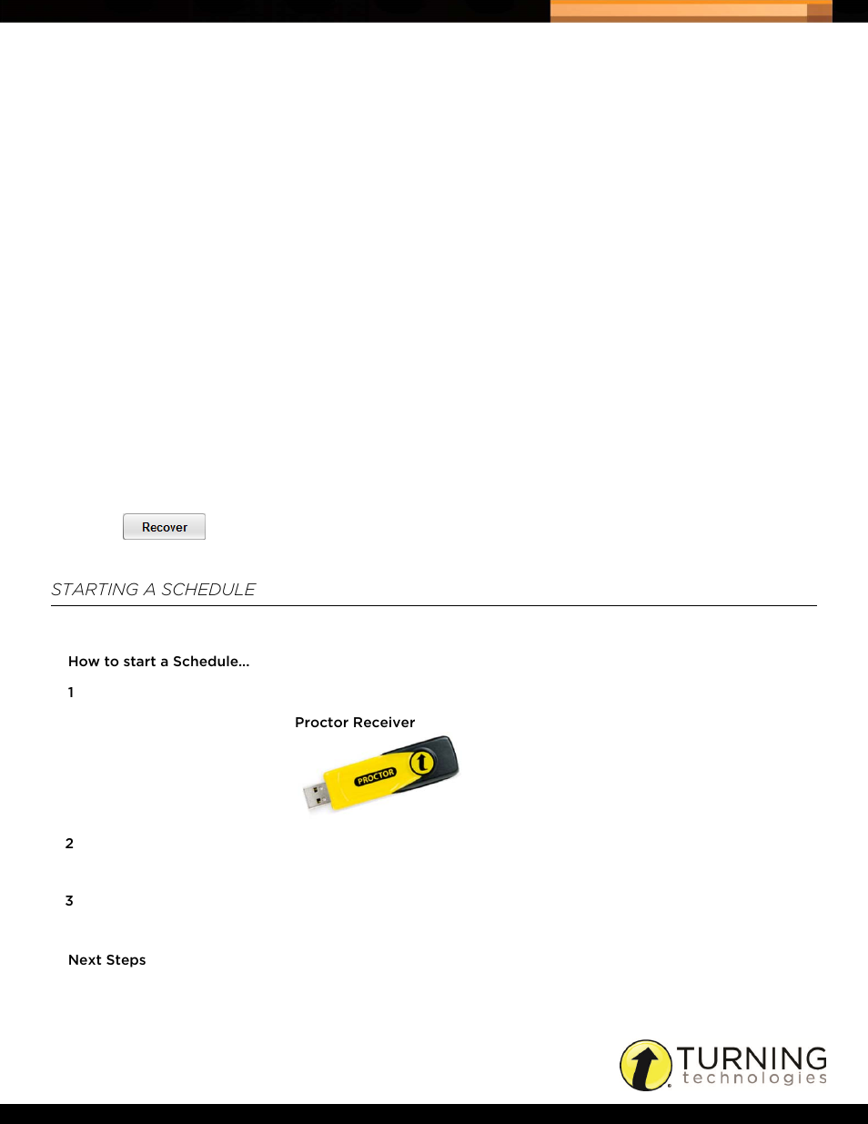 Starting a schedule | Turning Technologies Triton Proctor Application User Manual | Page 9 / 30