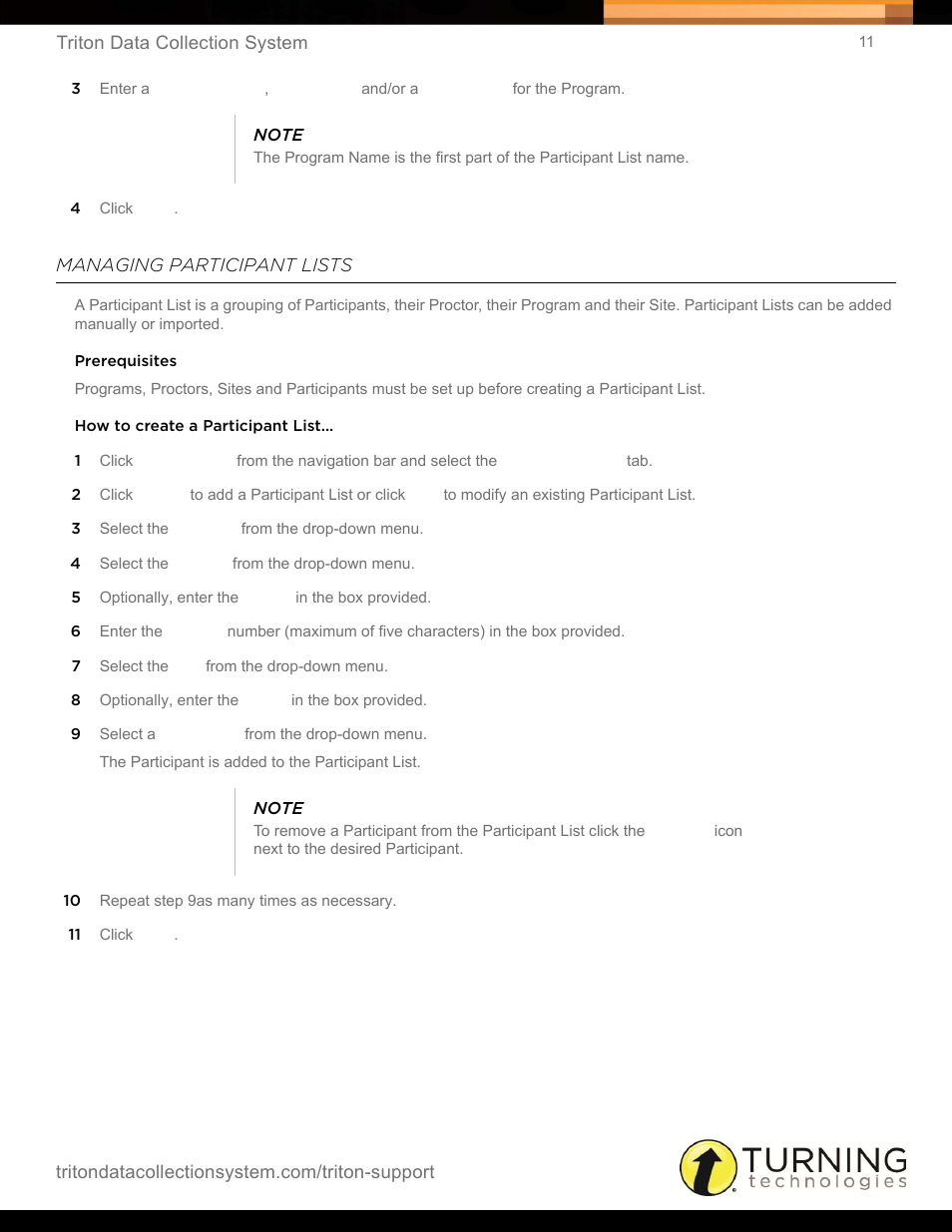 Managing participant lists | Turning Technologies Triton Web User Manual | Page 13 / 61