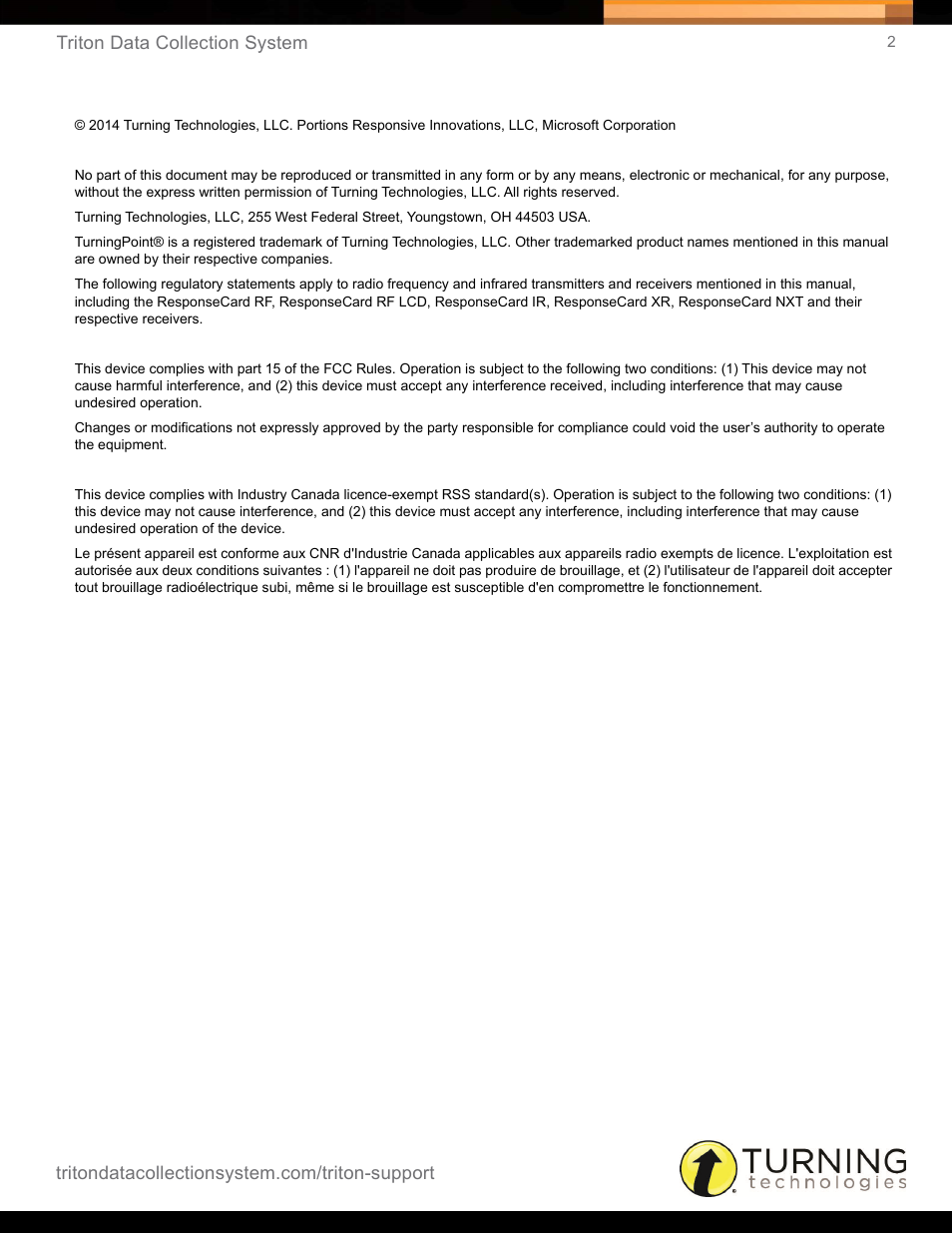 Turning Technologies Triton Web User Manual | Page 2 / 61