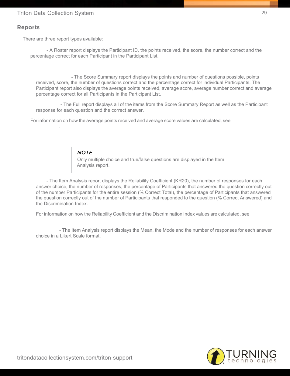 Reports | Turning Technologies Triton Web User Manual | Page 31 / 61