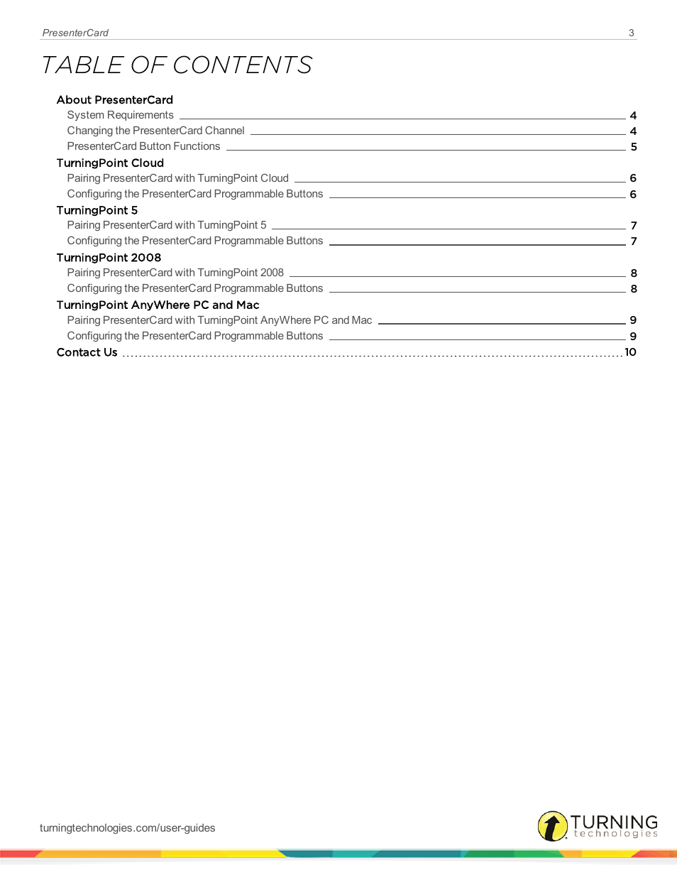 Turning Technologies PresenterCard User Manual | Page 3 / 10